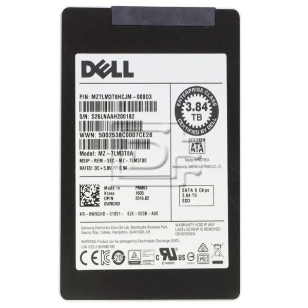 Dell EMC 3.84TB SATA SSD for Dell Server