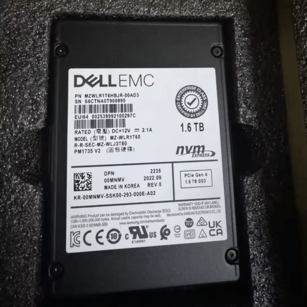 Dell EMC 1.6TB NVMe SSD for Dell Servers