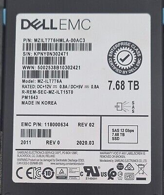 Dell EMC 7.68TB SAS SSD for Dell Servers