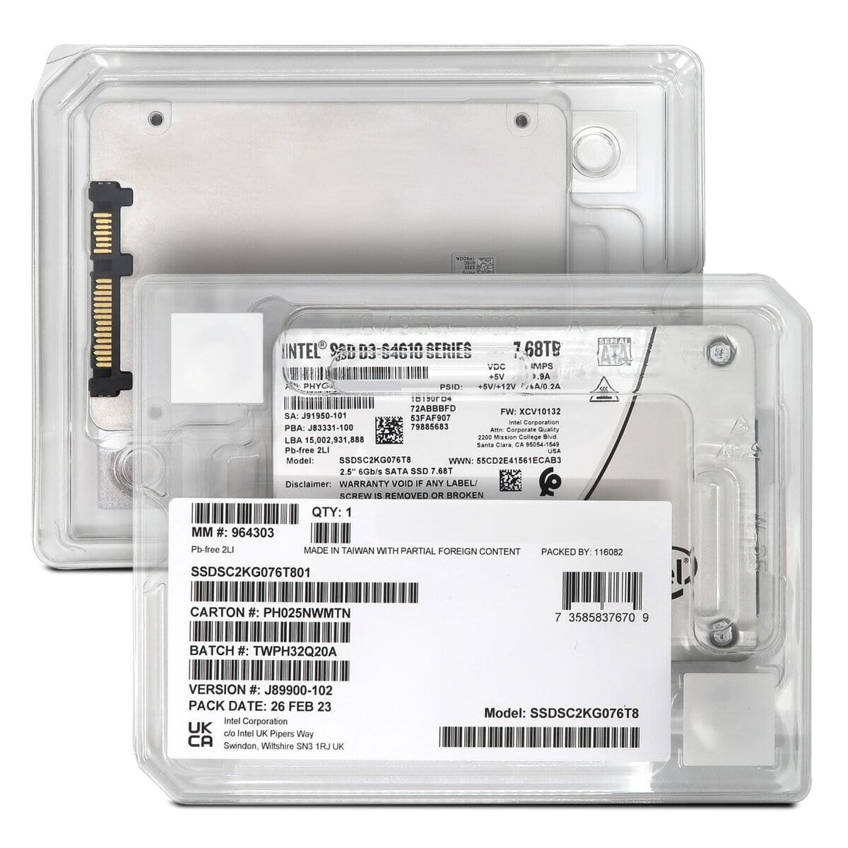 Intel 7.68TB SATA SSD