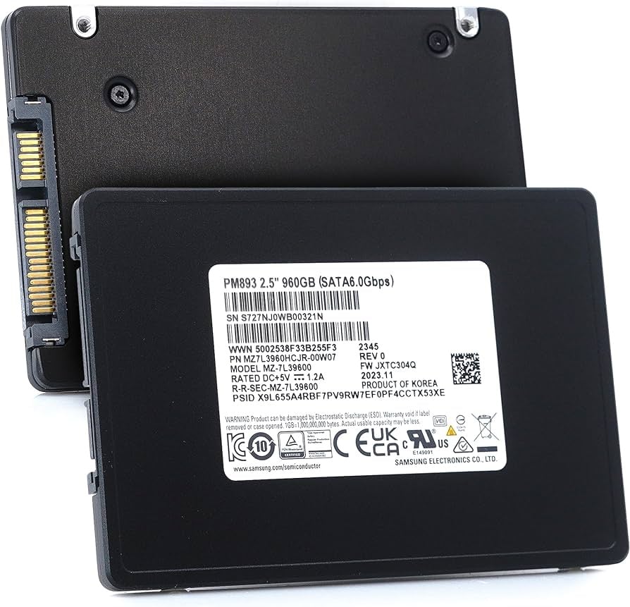 Samsung 960GB SATA 3.0 6GbS Server SSD