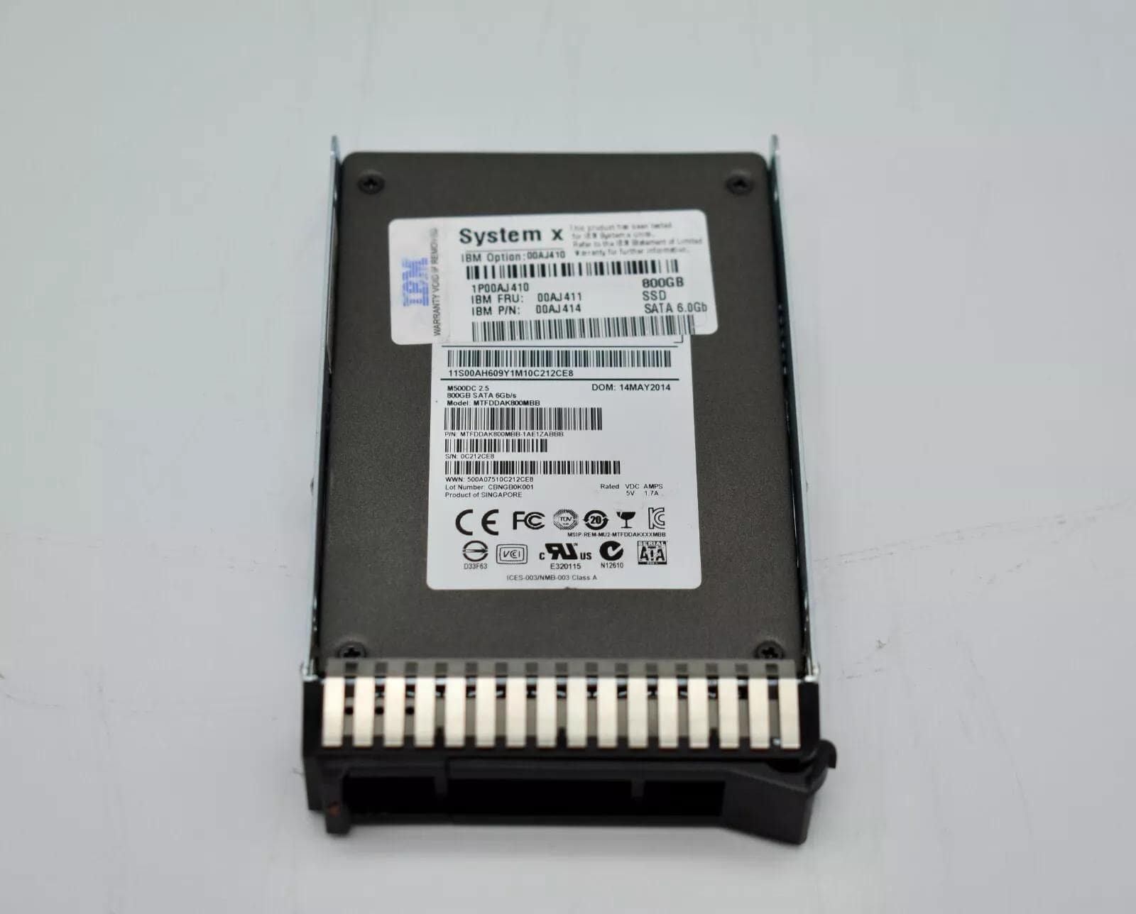 IBM 800GB SATA SSD w-Caddy