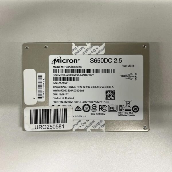 Micron 800GB SAS 12Gbs Data Center SSD