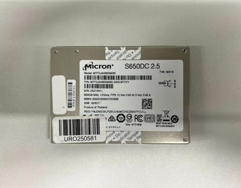 Micron 800GB SAS 12Gbs Data Center SSD