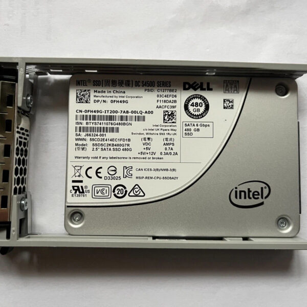 Dell 345-BEBH 480GB SSD SATA Read Intensive 6Gbps 512e 2.5in (5KNHD) Price in Bangladesh