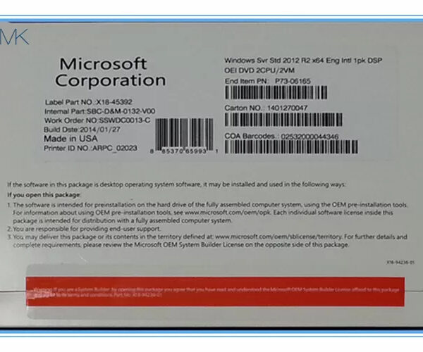 Windows Server 2012 R2 Standard License